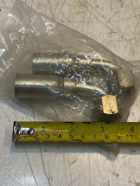 Bag of 2 Wisco WH06U-668 Crimp Hydraulic Fitting Couplings 3/8" Hose