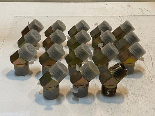 18 Quantity of 45 Degree Brass Elbow Fittings 26mm Thread 18mm ID (18 Quantity)