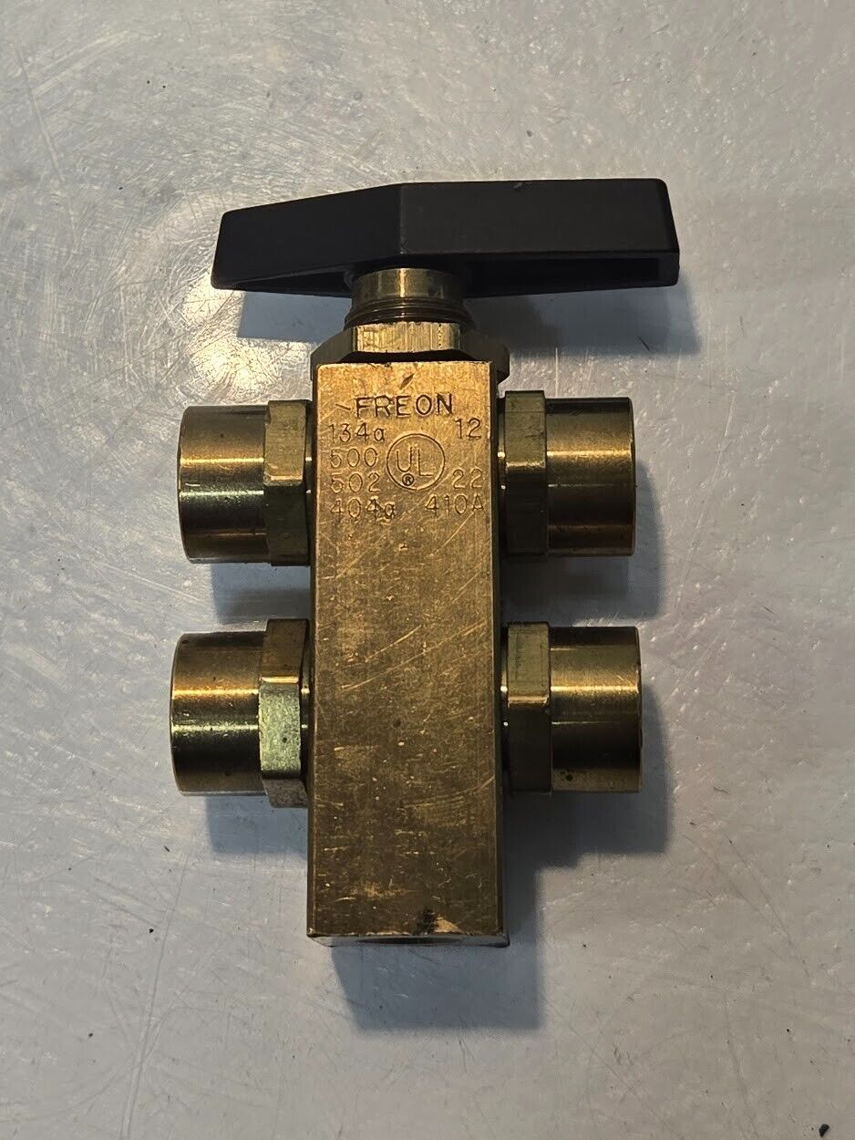 ABCO Kantleak 5 Port Stack Valve for Freon 134a | 12 500 502 22 404a 410A | 1/8"