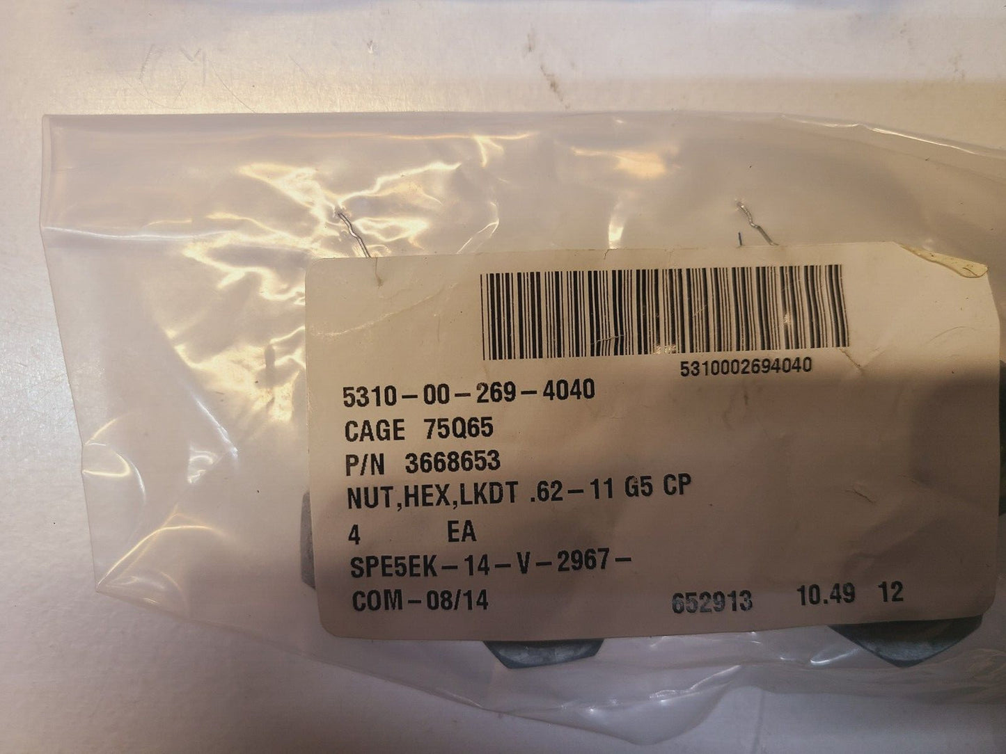 22 Qty. of Lock Nuts 3668653 | 3673172 | 2881HX (22 Qty)