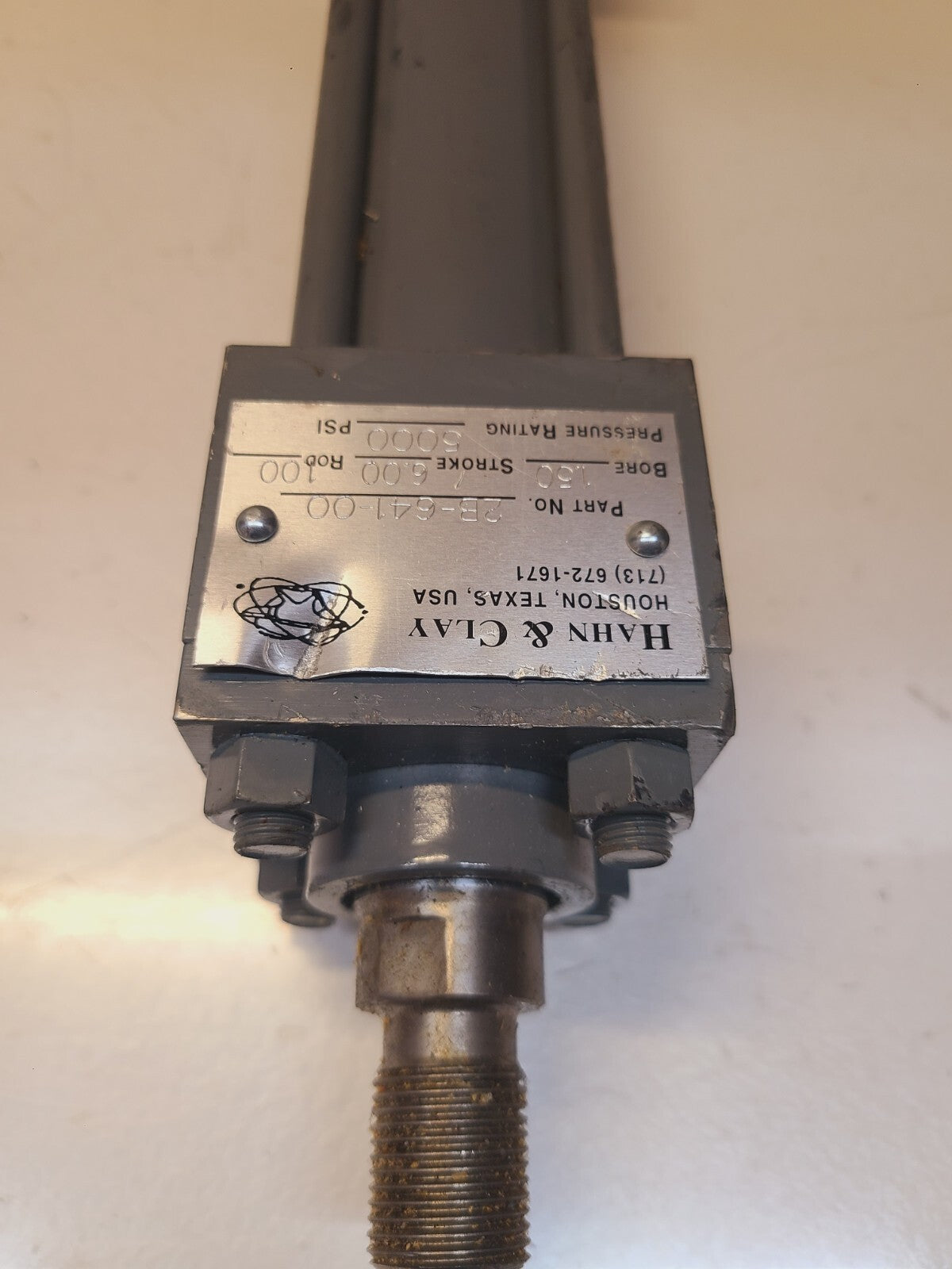 Hahn & Clay Hydraulic Cylinder 2B-641-00 Bore 1.50 Stroke 6.0 Rod 100 | 5000PSI