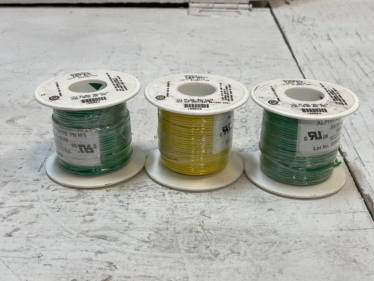 3 Pack of Alpha Wire 3053/1 | 1 Yellow 2 Green 20 AWG 300V (3 Quantity)