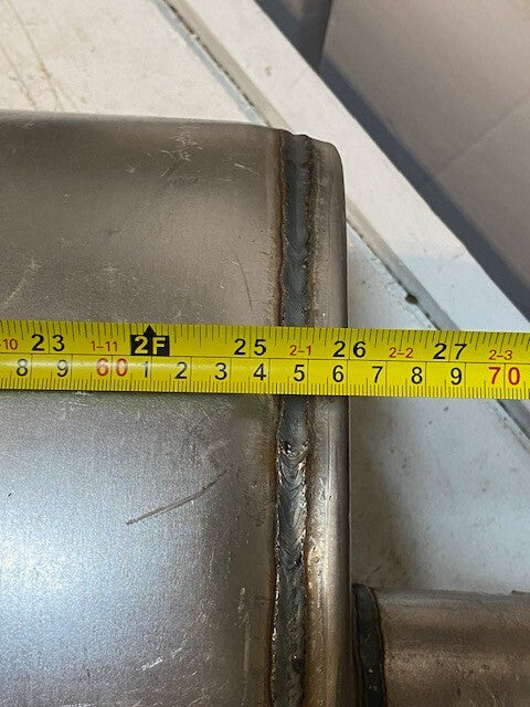 26" x 11" x 8" Muffler with Outlet/Inlet 3-1/2"