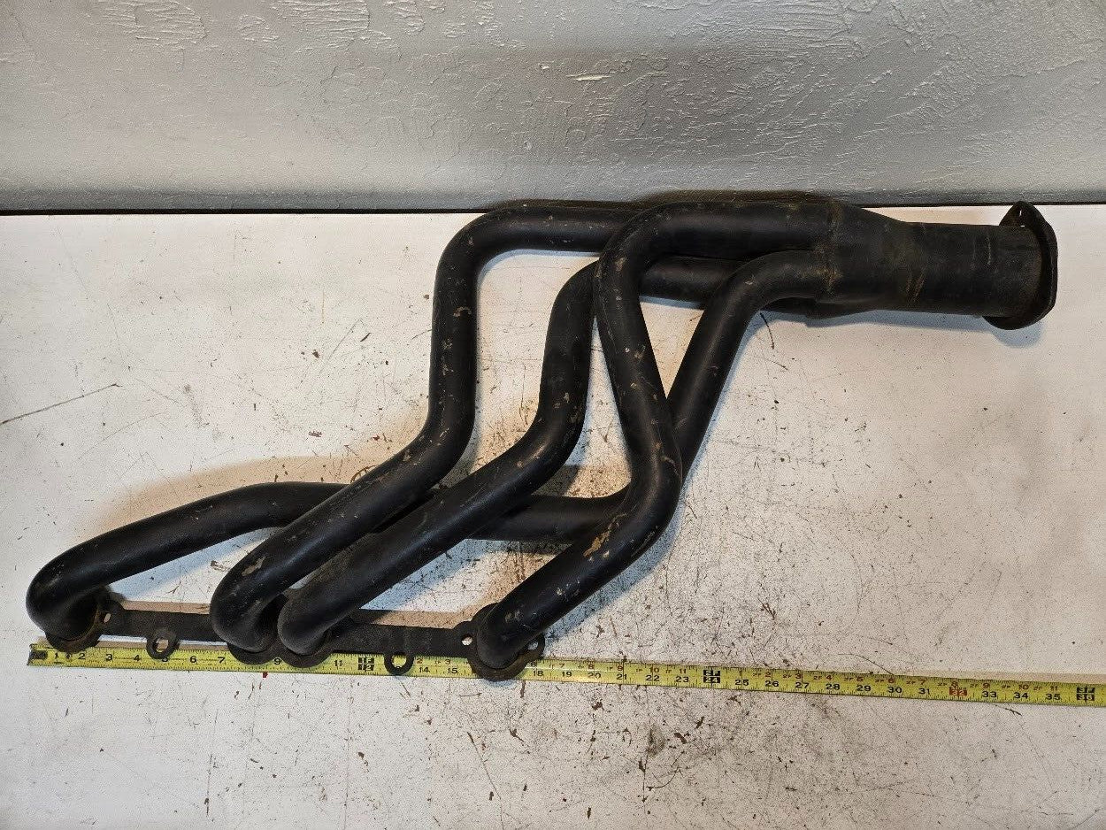 Exhaust Header 3" Outlet 4 Cylinders Long Tube 36" Overall Length 17.25" Height