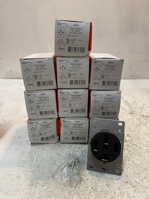 10 Quantity of Pass & Seymour Legrand Range Receptacles 3894 (10 Quantity)