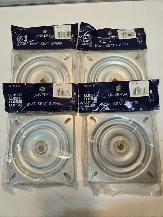 4 Quantity of Wise WD10T Universal Boat Seat Swivel R-6-96 085211000100 (4 Qty)