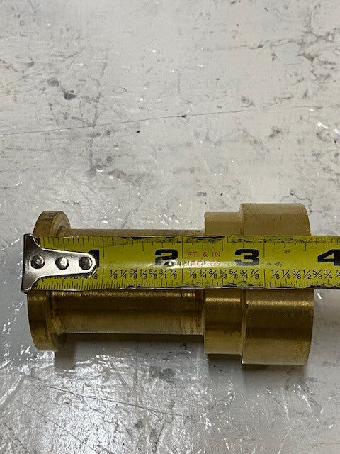 Brass Fire Hose Rack Nozzle No Thread Connection 55mm Top OD 10mm ID 49mm Bottom