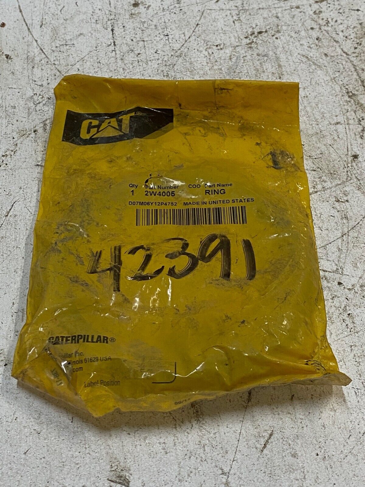 Caterpillar Retaining Ring 2W4005 CAT