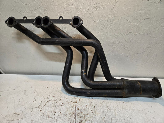 Exhaust Header 3" Outlet 4 Cylinders Long Tube 36" Overall Length 17.25" Height