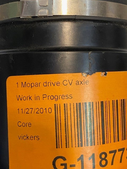 MOPAR DRIVE CV AXLE V8022691A-A-G090313 | 20" LONG 5-1/2" DIA 29MM SHAFT