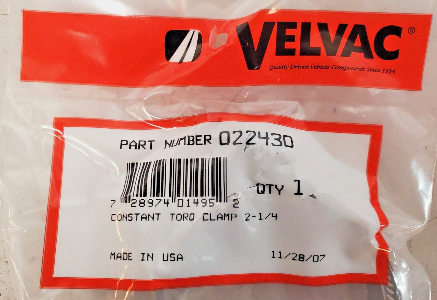 5 Qty. of Velvac Silver Constants Torque Clamps 2-1/4 | 022430 (5 Qty)