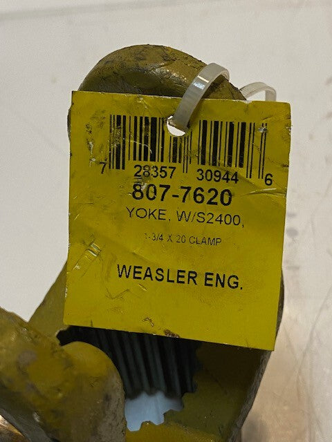 Weasler W/S2400 Yoke 807-7620 | 1-3/4 x 20 Clamp 5-35 44mm Bore 20-Spline