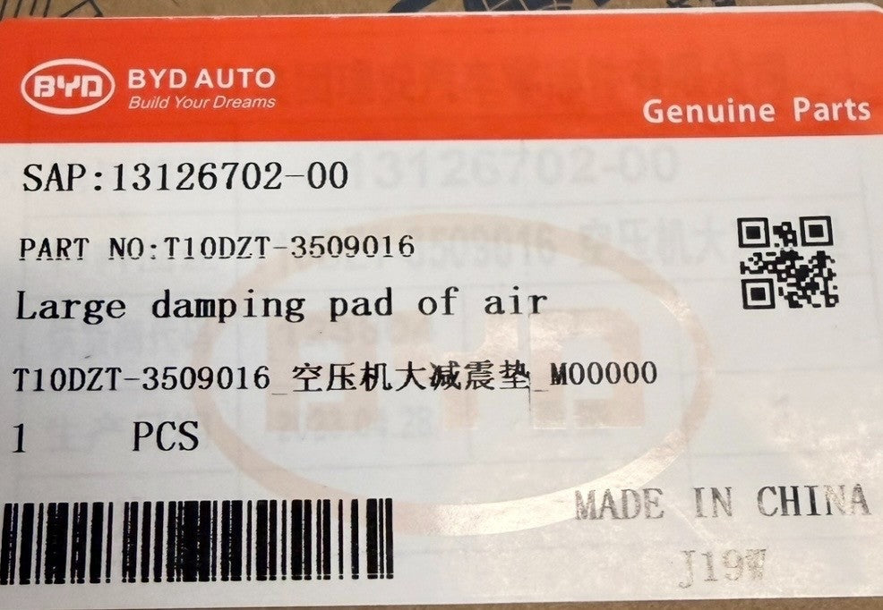 BYD Auto Air Suspension Pneumatic Dampening Cushion T10DZT-3509016 Replacement