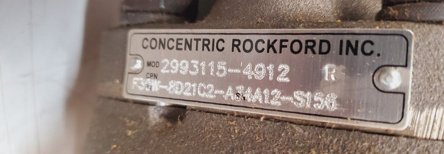 Concentric Rockford Hydraulic Pump 2993115-4912 | F30W-8D21C2-A34A12-S156 DAMAGE