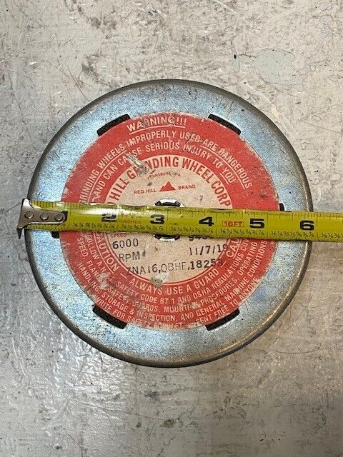 Red Hill Grinding Wheel 945342 6000 RPM ZNA16 OBHF 18253 6"