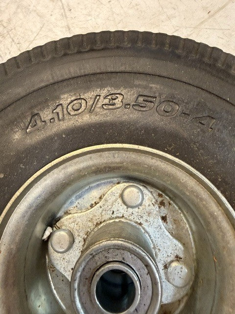 Two Count 10-Inch Air-Filled Utility Tires Sized At 4.10/3.50-4 For Wagons