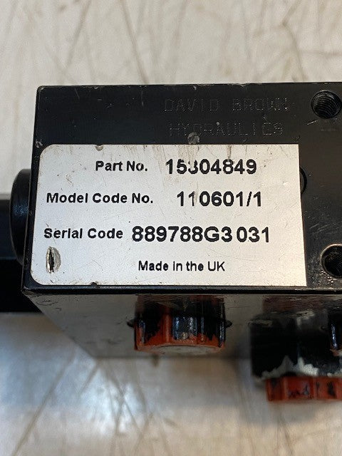 David Brown Hydraulics Directional Proportional Control 15304849 | 110601/1