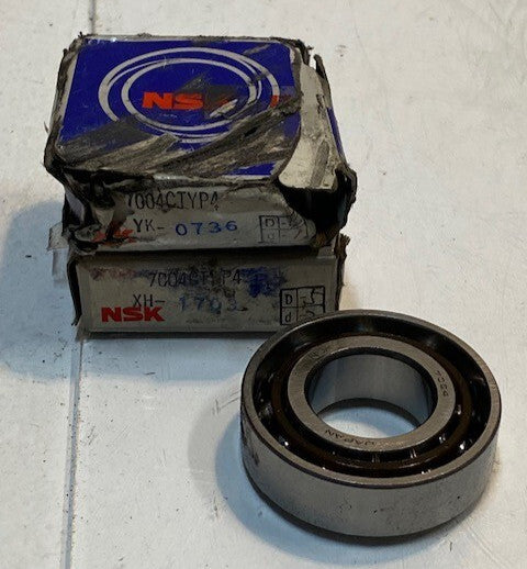 2 Quantity of NSK 7004CTYP4 Bearings 42mm OD 20mm Bore 12mm Thick (2 Quantity)