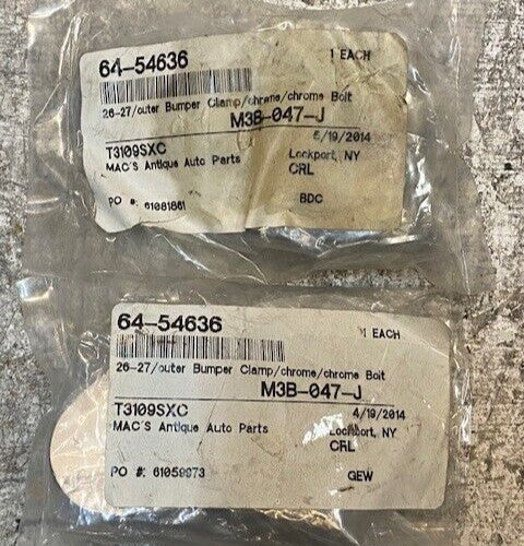 2 Quantity of MAC's Auto Parts Chrome Outer Bumper Clamp 64-54636 (2 Quantity)