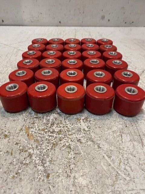 30 Quantity of 3R Red Standoff Insulators 10mm Bore 44mm OD 32mm Wide (30 Qty)