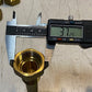 6 Qty of Brass Hex Thermowells 4-1/8" L 30mm Inside Thread 17mm Shaft (6 Qty)