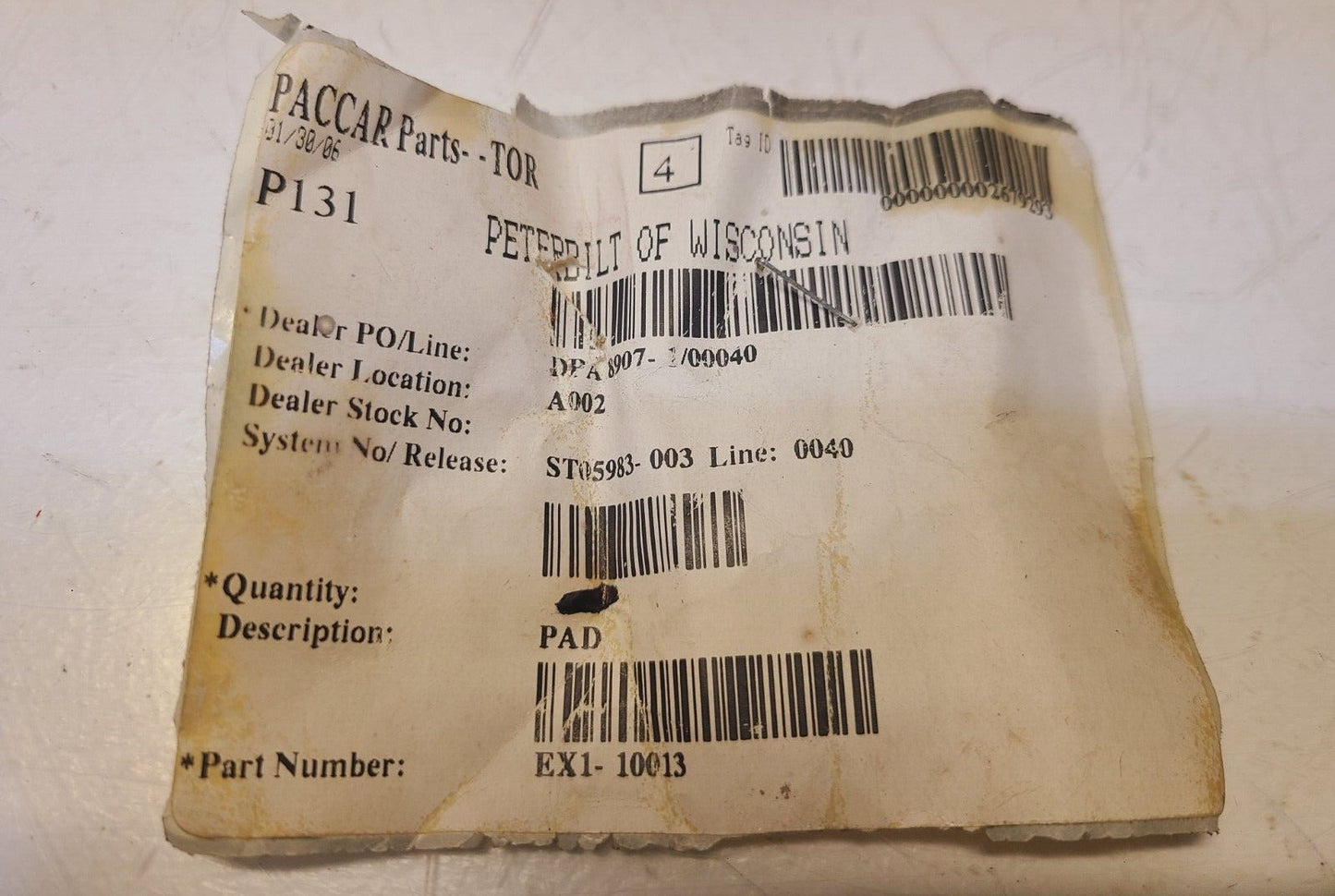Paccar Peterbilt Leaf Spring Bumper Insulator Pad EX1-10013