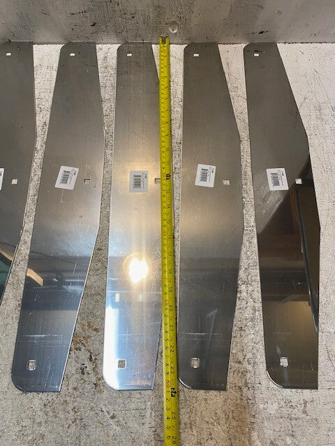 5 Quantity of SS 24" x 2" Bottom Mud Flap Plates - Bolt Thru 21409 (5 Quantity)