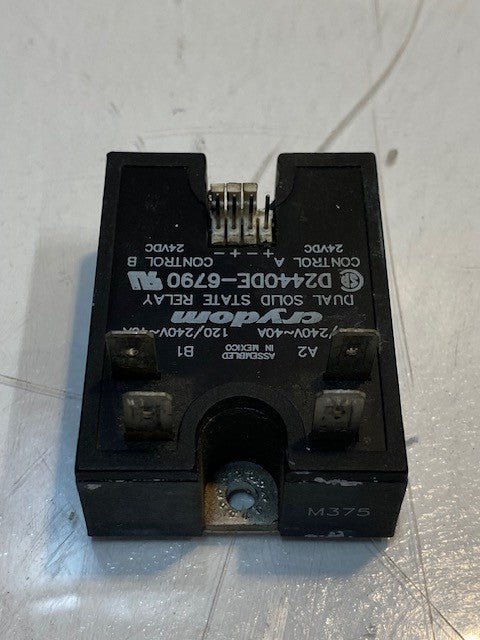 Crydom D2440DE-6790 Solid State Dual Voltage Relay 120/240V 40A USED