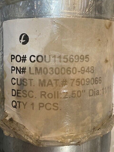 Interroll LM030060-948 Metal Pole COU1156995 37" Long 64mm OD