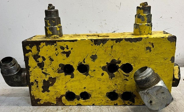 Hydraulic Control Manifold Block Assembly Dual Cartrigde Relief Valves