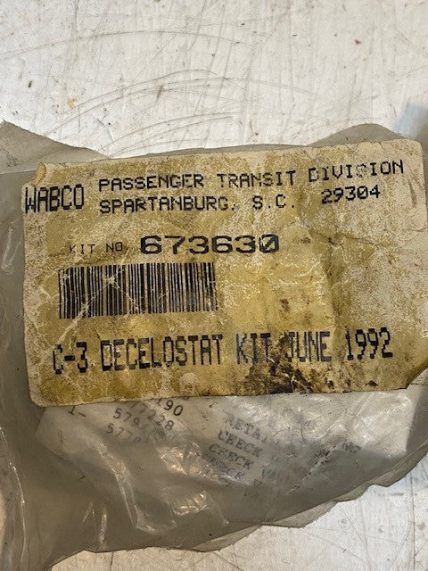 3 Quantity of Wabco 673630 Check Valve C-3 Decelostat Kit (3 Quantity)