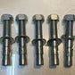 5 Quantity of Steel Anchor Bolts 6" Long 33mm Hex Nut 22mm Thread (6 Quantity)