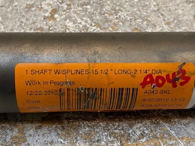 Driveshaft 15-Spline 30mm End 8-Spline 40 mm End 15-1/4" Long 50mm OD