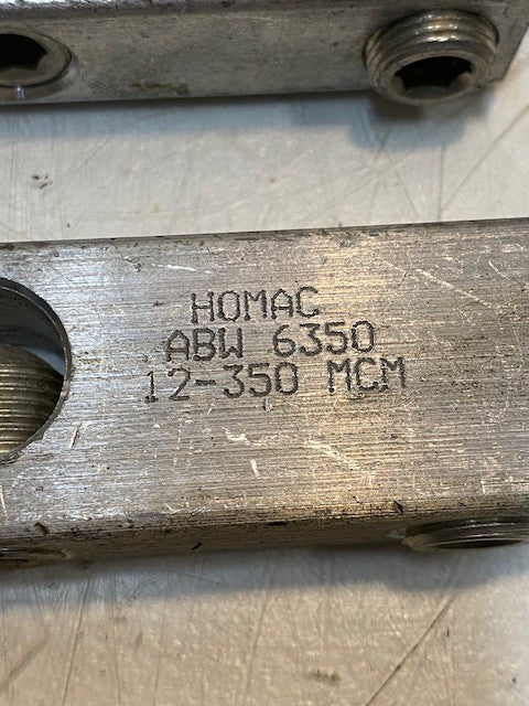 2 Quantity of HOMAC ABW 6350 12-350MCM Set Screw Pedestal Connectors (2 Qty)