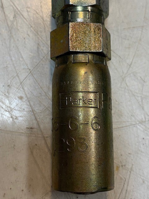 3 Quantity of Parker Parflex 10655-6-6 Hydraulic Crimp Fittings (3 Quantity)
