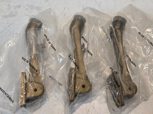 3 Quantity of Door Mount Kick Down Door Stops with Rubber Bumpers | 5 in (3 Qty)