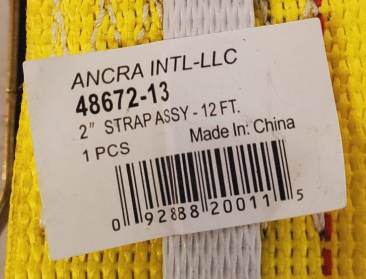 2 Quantity of Ancra 2" Ratchet Straps Assy 48672-13 | 12 Ft (2 Qty)