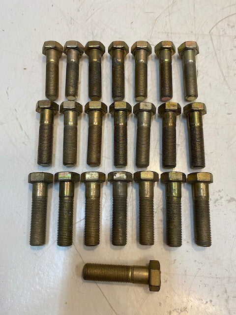 22 Quantity of Hex Head Screw Bolts 2-1/4" (58mm) L 12mm Thread (22 Quantity)