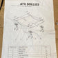 4 Qty of ATV Dollies Capacity 250lbs w/Four 2" Casters & Screwdriver (4 Qty)