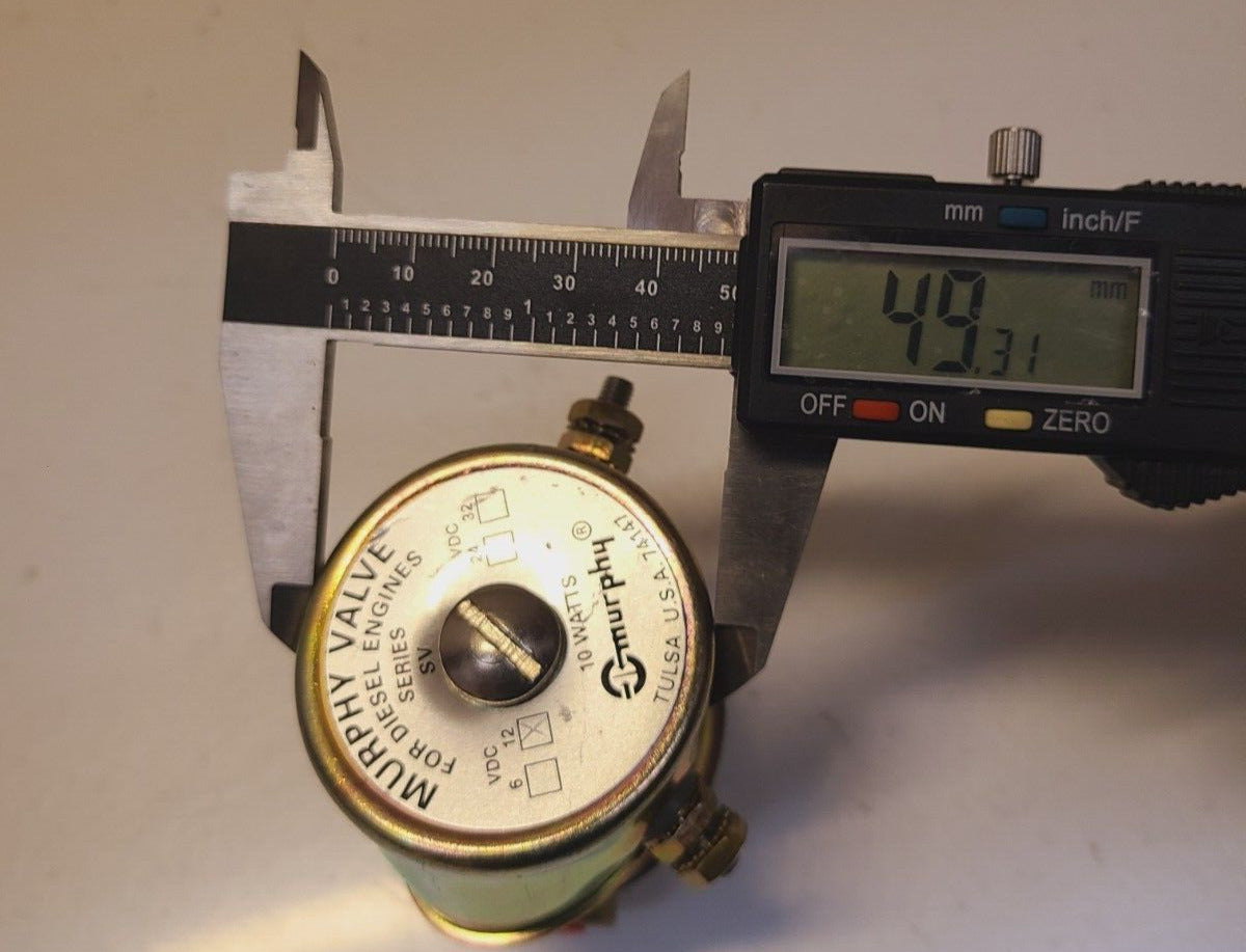 Murphy Valve Diesel Fuel Shutoff Valve Model SV-12-4 | 55700215 | 12 VDC  10 W