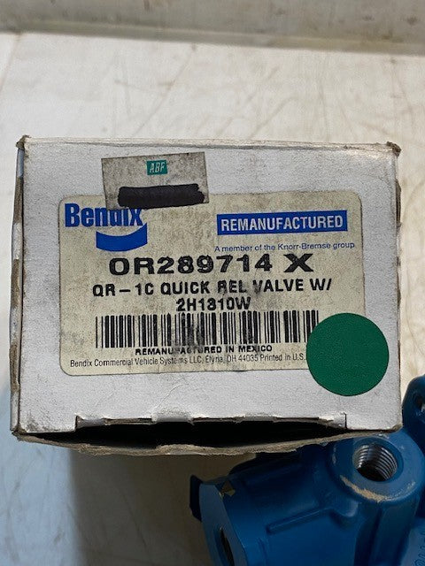 Bendix OR289714X Remanufactured Quick Release Valve w/ 2H1310W | OR289714