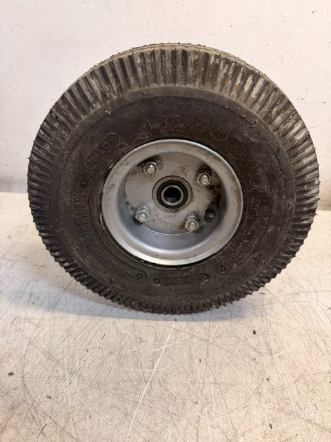 Two Count 10-Inch Air-Filled Utility Tires Sized At 4.10/3.50-4 For Wagons