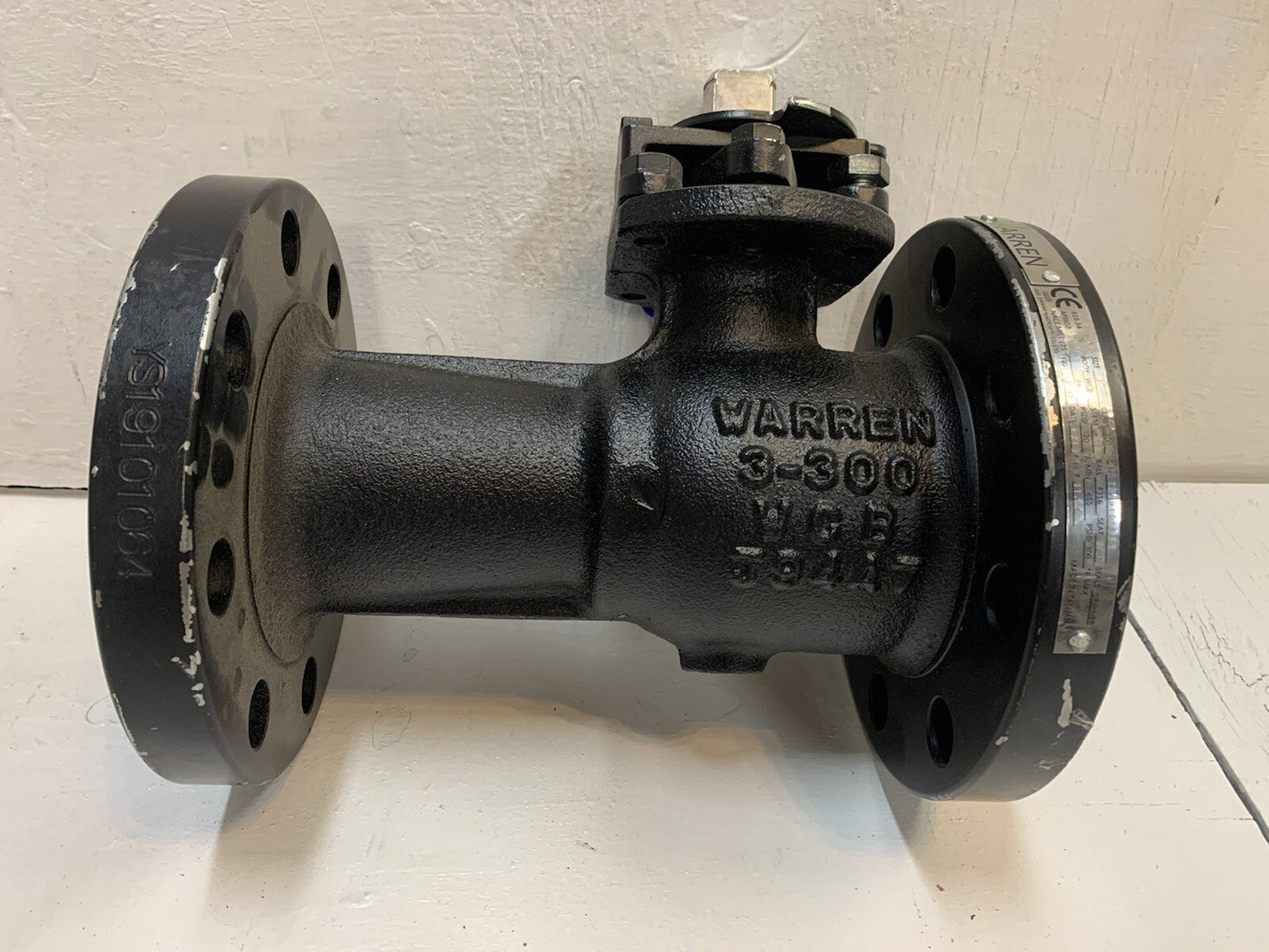 Warren 3” Swing Check Valve 3-300 WCB J94A7 | F316 Ball | 5305FS | YS19101064