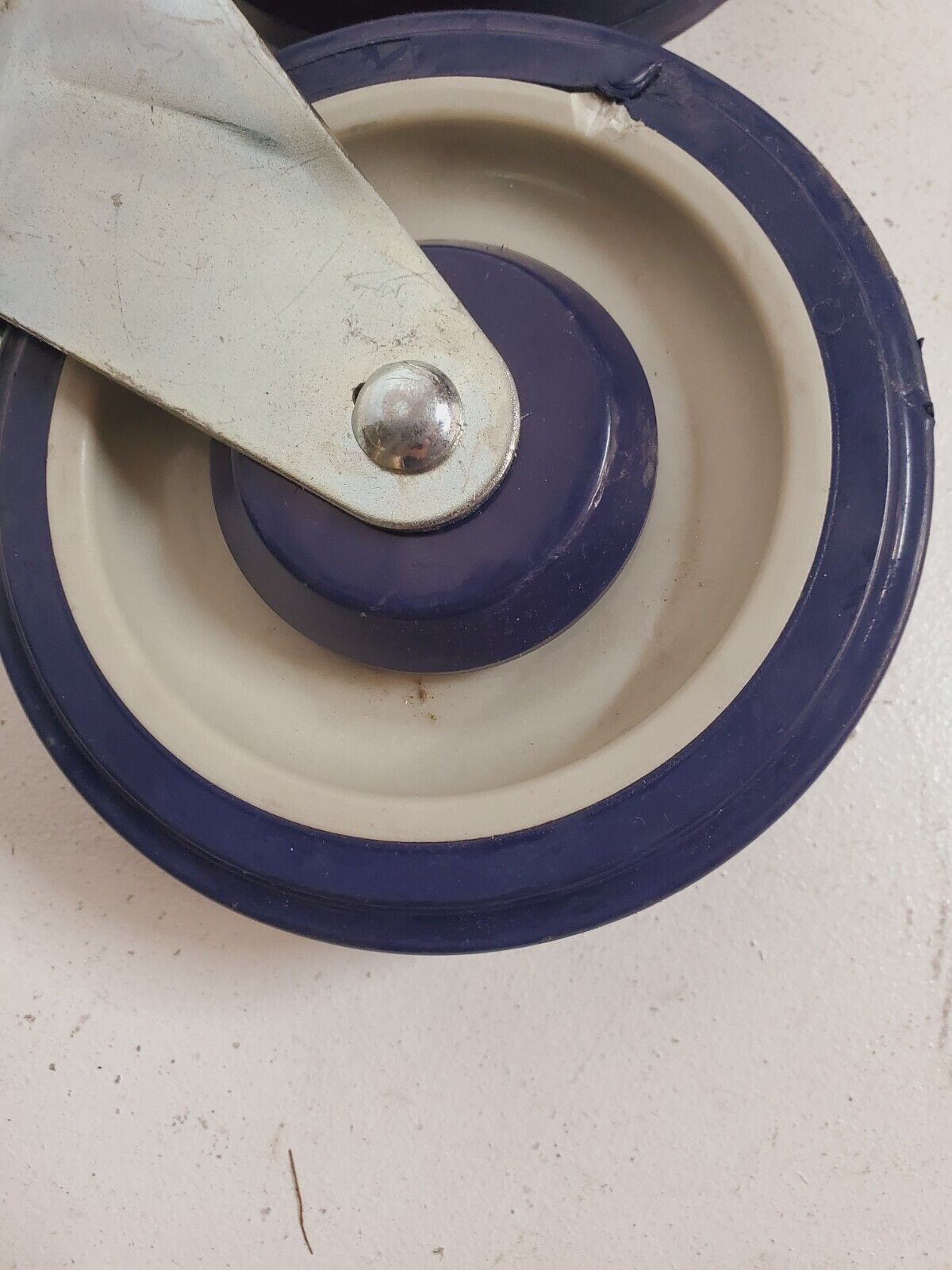 3 Qty of 5" Blue Polyurethane Wheels Swivel (3 Quantity)