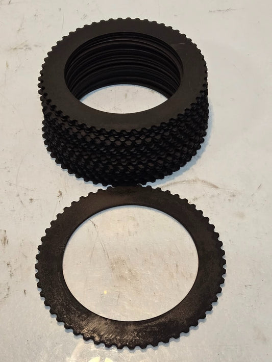 25 Quantity of 54 Tooth Clutch Plates 5-7/16" OD 99mm ID 1.7mm Thick (25 Qty)
