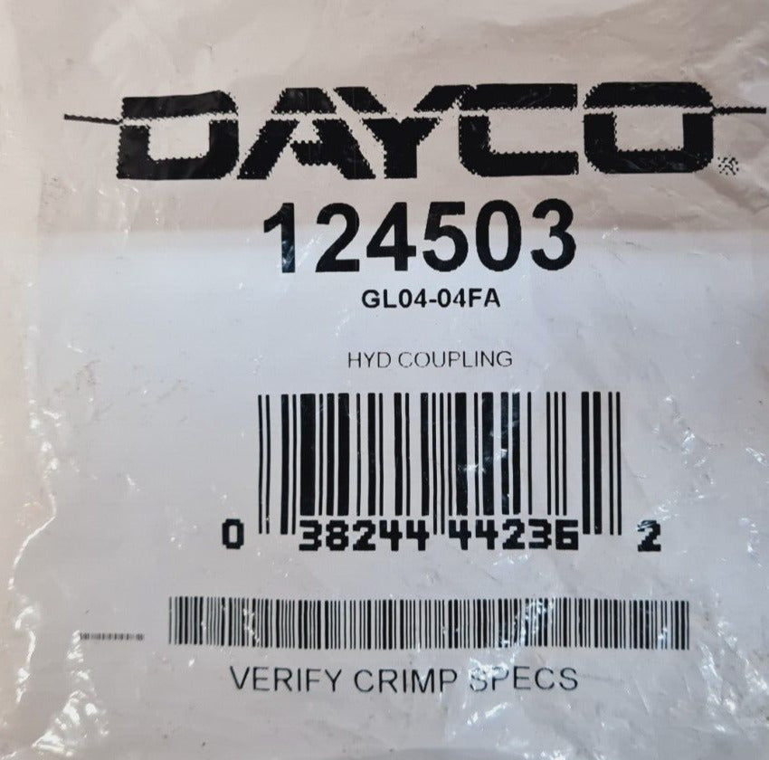 Dayco Hydraulic Coupling Female Swivel 45 Flare 124503 | GL04-04FA