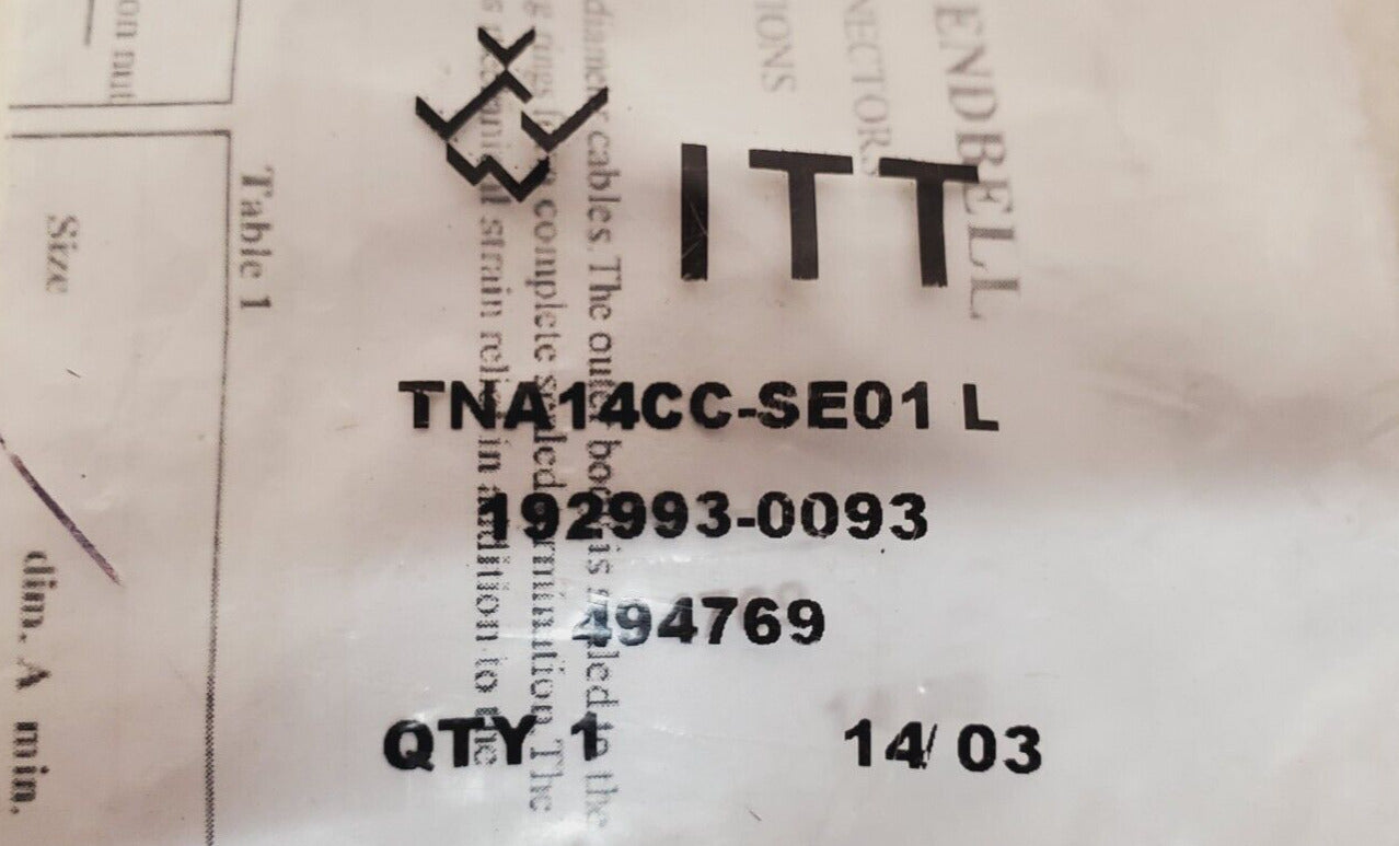 ITT Connector Accessory TNA14CC-SE01L 192993-0093