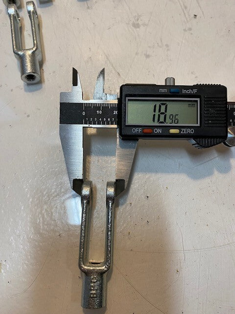 17 Quantity of BPC Clevis Yoke Ends 2-1/2" Long 3/4" Wide 8mm Pin Hole (17 Qty)