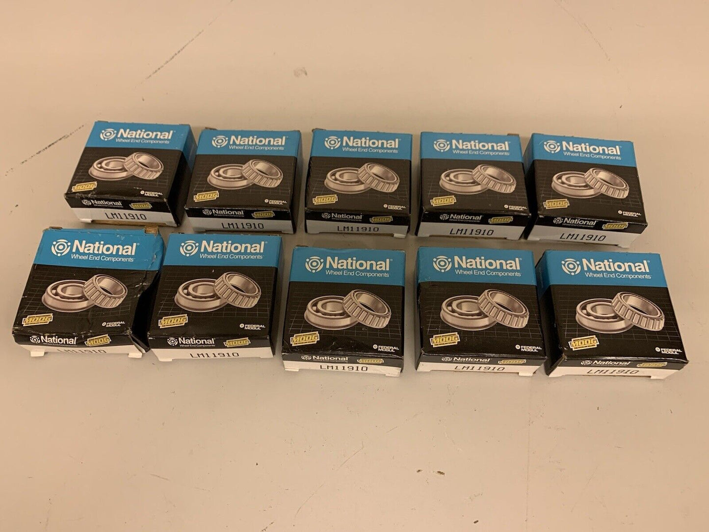 10 National Taper Bearings LM11910 3/4”x1.781”x0.6550” (10 pack)