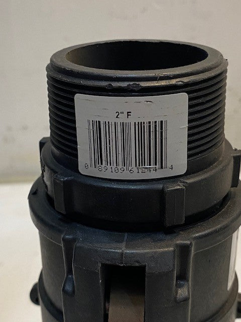 Apache 2" Part D Female Cam & Groove Polypropylene Adapter w/ 2 Part F Couplings